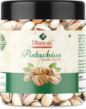 Dhawak Roasted & Salted Pistachio with Shell 250 gms |[Jar Pack] Pistachios
