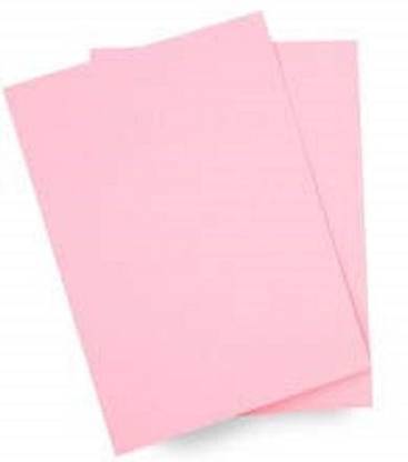 Eclet 40 pcs baby pink Color Sheets 170-220 GSM Copy Printing Papers/ double side coloured sheet A4 180 gsm Coloured Paper