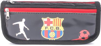 Instabuyz Double Zipper Pencil Pouch Footboll Pencil Pouch Art Canvas Pencil Box