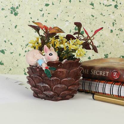 Arrow Fashion Home Decorative Cute Shaped Bunny Rabbit Shaped Polyresin Planter Pot Plant Container Set