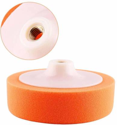uptotoolsak Car Polisher Buffer Orange Pad Car Vehicle Polisher (7 Inch) Vehicle Polisher Polishing Pads Sponge Buffing Waxing Pad Wheel Vehicle Polisher