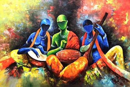 Self Adhesive UV Coated High Resolution Vinyl Print- Beautiful Musicians Fine Art Print Fine Art Print