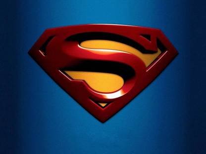 Comics Superman Superman Logo on LARGE PRINT 36X24 INCHES Photographic Paper