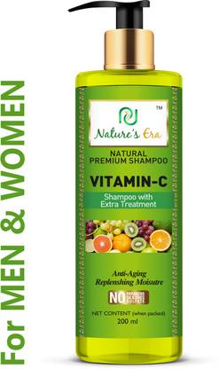 Nature's Era Vitamin-C Advance Shampoo Controls Dandruff, Hair Fall,Anti Ageing for Men/Women