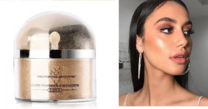 YAWI Glitter Face Makeup Shimmer Gold With Brush Brightening Makeup Set Highlighter