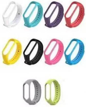 SAFESEED Replacement Waterproof Wrist Band Strap for Xiaomi Mi Band 3 and Mi Band 4 Smart Activity Tracker (Only Strap - Chip not Included)-Random 10 Smart Band Strap
