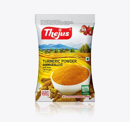 thejus Turmeric Powder|500 Gm (100 Gmx5) |Pack of 5 | Export Quality.