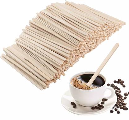Alpyog Eco-Friendly Bamboo Disposable Tea Beverages Coffee Sticks Craft Stick Wooden 14 cm Stirrer