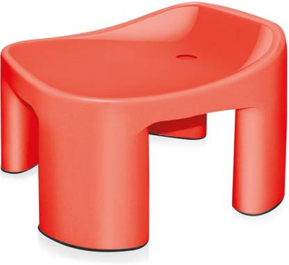 MILTON Solid Backrest Stool, Red Stool