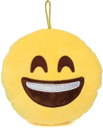 Honeybun Mini Yellow Emoji Soft Hanging Stuffed Plush (12 Cm) (Set of 2)  - 8 cm