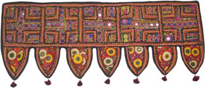 Global Art Traders Traditional Indian Wall Hanging Toran - Nice Housewarming Gift, Entryway Décor Toran