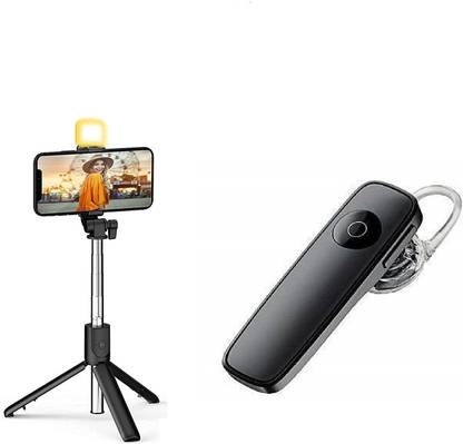 हाइफी elfie Stick LED Light with Tripod Stand Phone Holder Wireless Bluetooth Remote Rechargeable Selfie Light for Makeup, Video, Photography, Compatible with with All Smartphone ट्राइपॉड, मोनोपॉड