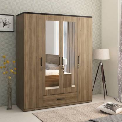 SPACEWOOD HOVER Engineered Wood 4 Door Wardrobe