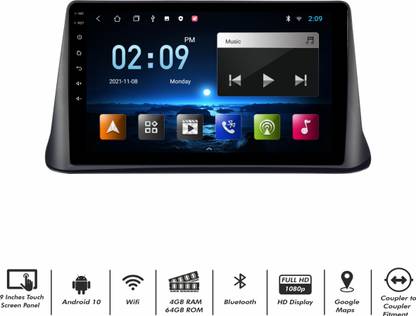 Trony 9 Inches Android 10 System for Tata Nexon with 4GB/64GB RAM & ROM with SWC Car Stereo