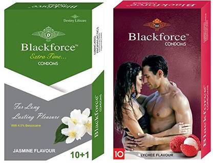 BLACKFORCE jasmine And Lychee flavour Extra dotted Condom