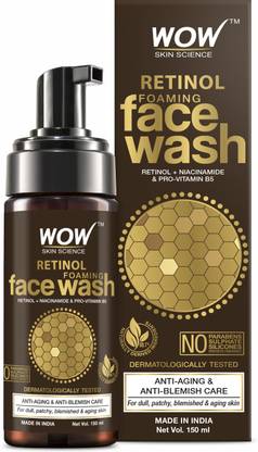 WOW SKIN SCIENCE Retinol Foaming  For Fine Lines, Age Spots & Blemishes - 150 ml Face Wash