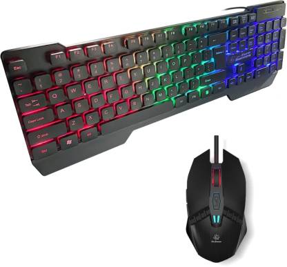 RPM Euro Games Gaming Keyboard and Mouse Combo | RGB Keyboard |Mouse - Upto 3200 DPI Wired USB Gaming Keyboard