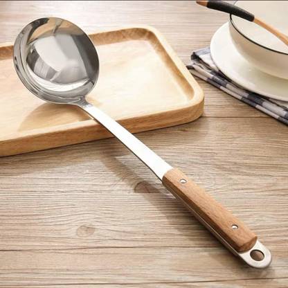 TOMATUS Stainless Steel, Wooden Ladle