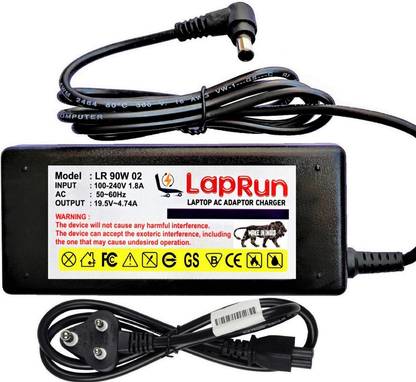 LAPRUN Charger Compatible for SONY VAIO ADP 90TH K Laptops of 19.5v 4.7a Pin-6.5x4.4, 90 W Adapter