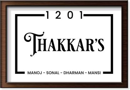 AKSHAR CREATIVE Plastic Aesthetic Name Plate