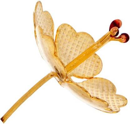 Sri Jagdamba Pearls Golden Silver Flower Silver (1 Pieces, Gold) Golden Silver Flower Silver