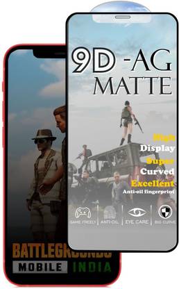 Mobilive Edge To Edge Tempered Glass for Apple iPhone 12 Pro Max 9D Matte Anit Fingerprint Gaming Screen Protector