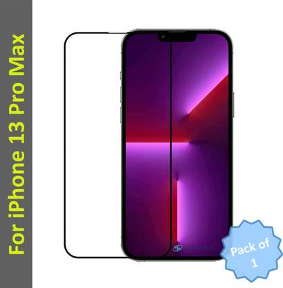 DSR Tempered Glass Guard for Apple iPhone 13 Pro Max, D+, HD Clear, Bubble-Free, Anti-Scratch with Full Screen Coverage & Easy Installation Kit