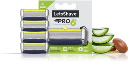 LetsShave Pro 6 Plus Shaving Razor Blades for Men