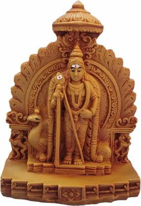 RS Dhandayuthapani Murugan Statue Idol for Pooja Room,Office and Home (Brown) Decorative Showpiece  -  12 cm