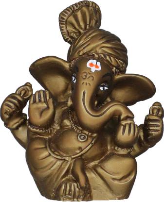 vinayakmoorti Ganesha Statue For Car Dashborad Ganesh Idols (8x3x6)(Chocolate Colour) Decorative Showpiece  -  8 cm