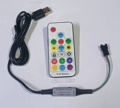 TezTech 5V 17 Key RF Remote With Usb Port Controller For WS2811 WS2812B LED Strip Light