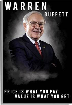 komstec 45.72 cm Warren Buffett Quotes Poster Sunboard Motivational Share Market Removable Sticker