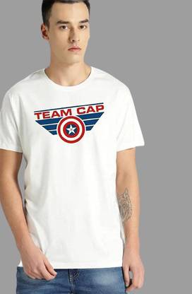 Men Printed Casual White Shirt