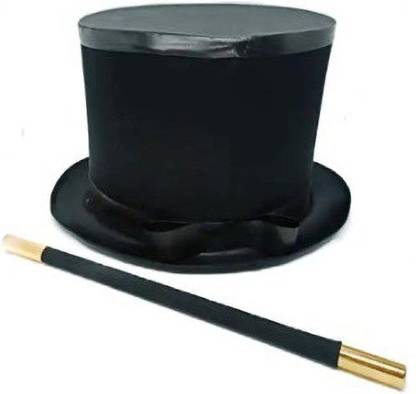 A SARKAR MAGIC SHOP MANDREK MAGIC HAT & COLOR CHANING MAGIC WAND SET / FOLDING TOP HAT & STICK MAGIC 2 Magic Tricks