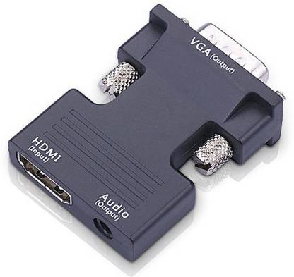 microware TV-out Cable HDMI female to VGA male output with Audio Converter(HDMI to VGA adapter)