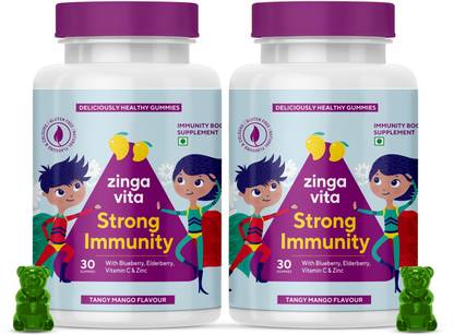 Zingavita Strong Immunity Multivitamin Gummies for kids (With Elderberry & Blueberry)