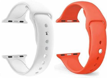 Caxon Watch Band Strap 42/44 MM,(Combo Pack) Smooth, Soft, Rubber (Use In All Apple Watch 42/44 & Smart Watch W26, T55 Etc..) Smart Watch Strap