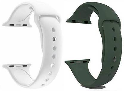 Caxon Watch Band Strap 42/44 MM,(Combo Pack) Smooth, Soft, Rubber (Use In All Apple Watch 42/44 & Smart Watch W26, T55 Etc..) Smart Watch Strap