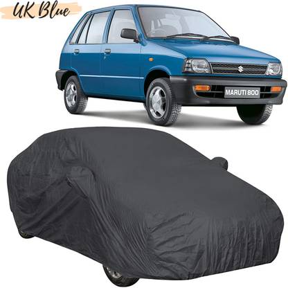 UK Blue Car Cover For Maruti 800 (With Mirror Pockets)