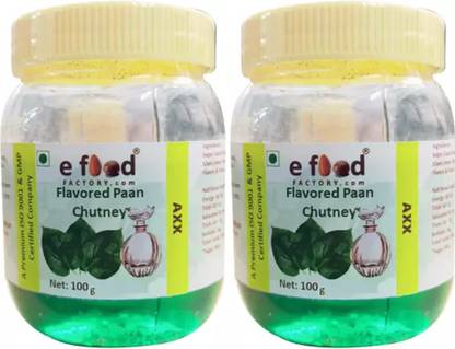 E Food Factory AXX Flavored Paan Chutney 100 g In Pet Jar each Pack of 2 Chutney Paste