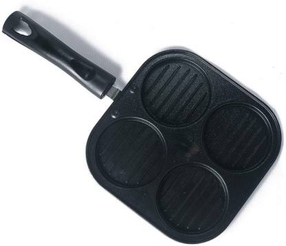 RBGIIT Non-Stick Mini Uttapam Pan/Pancake Pan Multi Snack Maker 4 in 1 19.5 cm B10 Non-Stick Coated Cookware Set