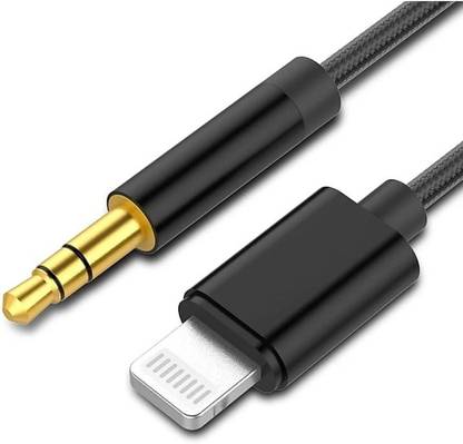 Gadget Zone AUX Cable 1 m Lightning to 3.5 mm Jack Aux Audio Cord Adapter