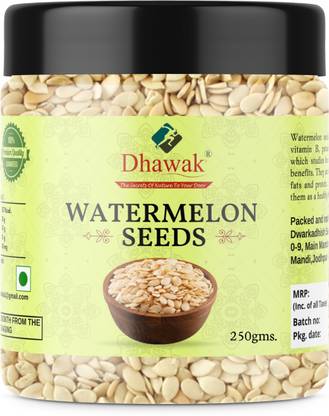 Dhawak Raw Watermelon Seeds for Eating|Tarbuj Seeds for Eating | Magaj Seed [Jar Pack] Watermelon Seeds