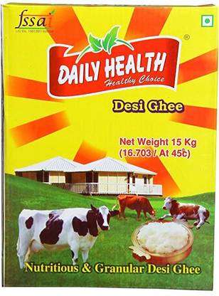 LILADHAR Pure, Natural & Healthy Buffalo Clarified Butter, Made Traditionally (15KG) Ghee Box