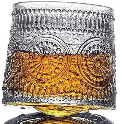 OWCS (Pack of 4) New Fashioned Whiskey Glasses,bar Whiskey Glass 200ml (small size whiskey glass) Glass Set Whisky Glass