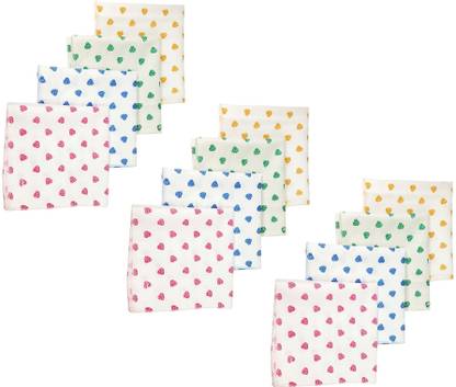 Utkarsh Set of 12 Pcs 100% Premium Pure Cotton Multicolor Printed Multi Design Size ["Multicolor"] Handkerchief