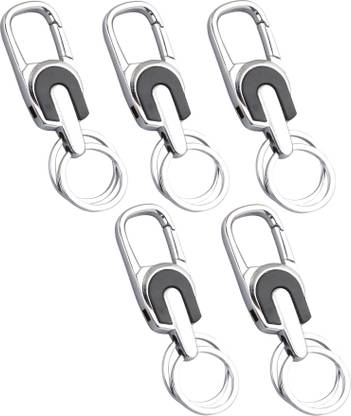 DECCAN Steel Key Ring Clip Hook Keychain Holder For Bikes Car Men (Pack of 5) hk-45 Key Chain