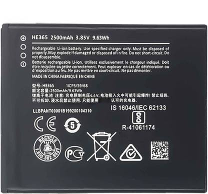 ZIZTRON Mobile Battery For  Nokia 1 Plus TA-1130 / TA-1123 / TA-1127 / TA-1111 HE365 (2500mAh)