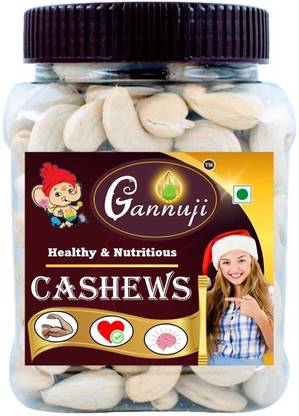 Gannuji Cashew 500 Gram [Jumbo Size] Unpolished Whole White Cashew Kernels Cashews