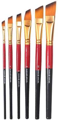 KAMAL Artist Quality Angular Paint Brush Set